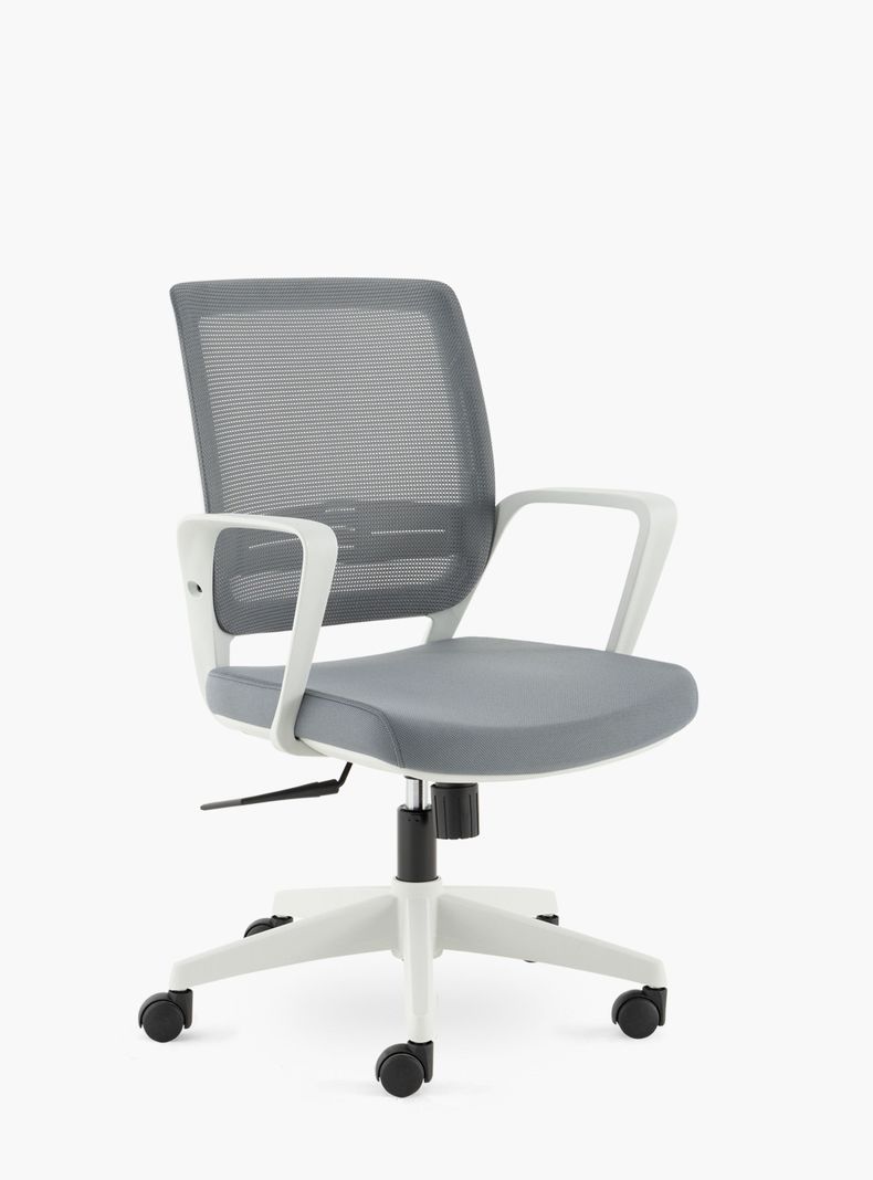 Silla Oficina Job Base Nylon Gris Claro-2