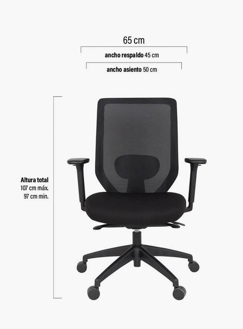 Silla Oficina Focus Negro-8