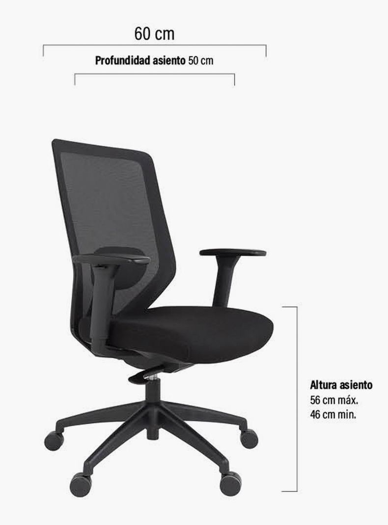 Silla Oficina Focus Negro-9