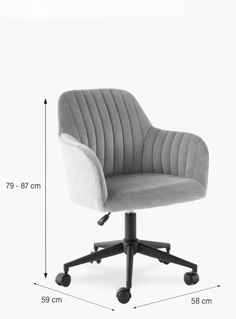 Silla de Oficina Ada Gris-7