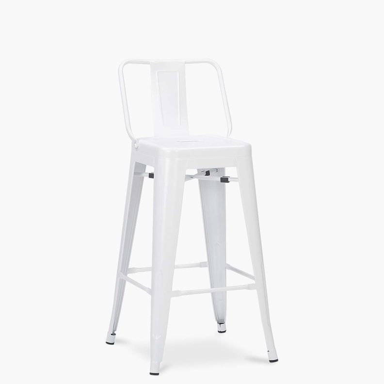 Taburete Medio 67 Tolix c/resp Blanco-1