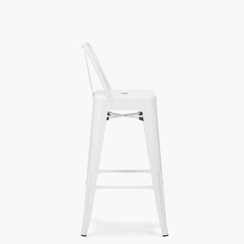 Taburete Medio 67 Tolix c/resp Blanco-2