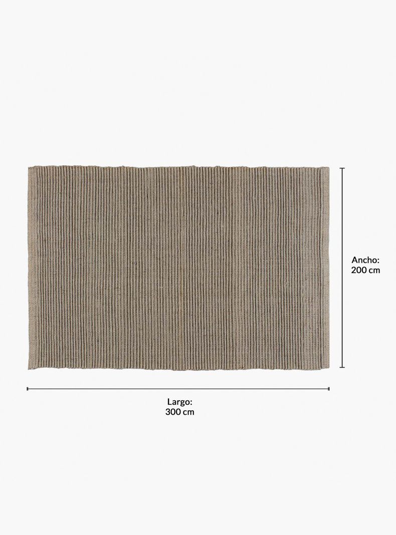 Alfombra Yute Arizona 200x300 Gris-8