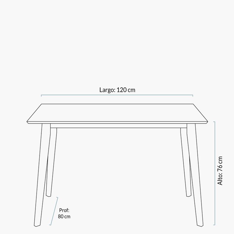 Mesa Comedor Raven 120 Blanco-9
