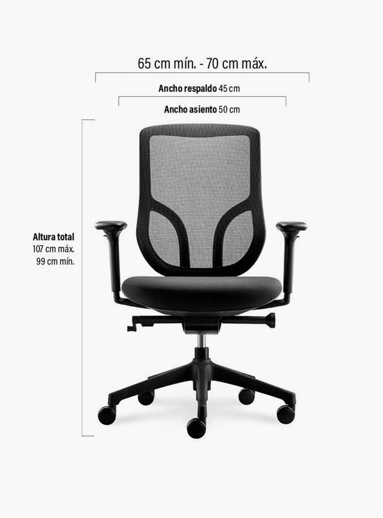Silla oficina Chic Negro-5