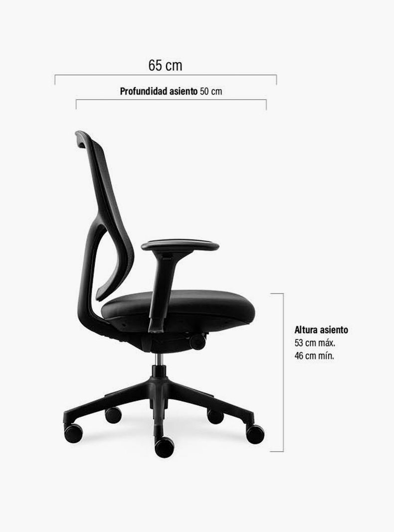 Silla oficina Chic Negro-6