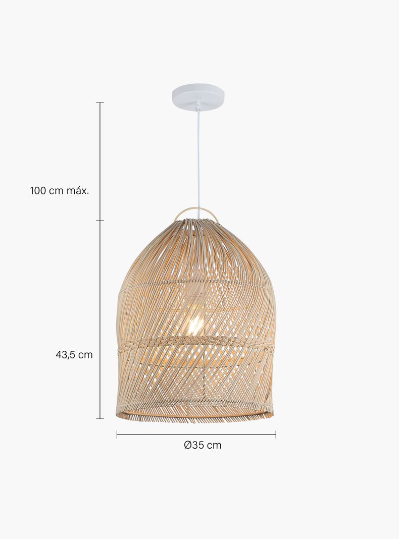 Lámpara de Colgar Bali Rattan Natural-4