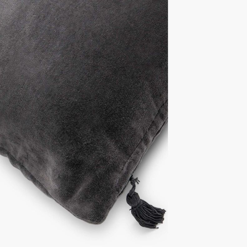 Funda Cojin Velur 45x45 Negro-2