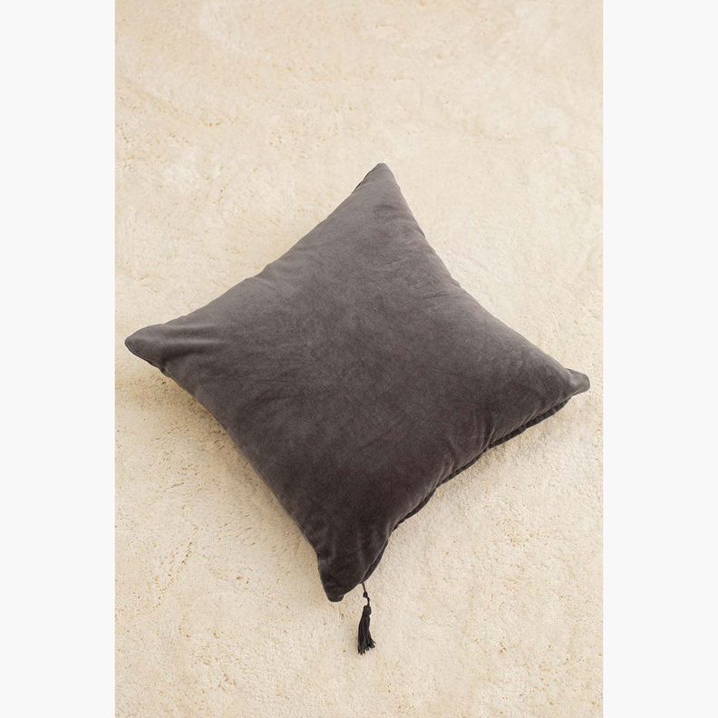 Funda Cojin Velur 45x45 Negro-1
