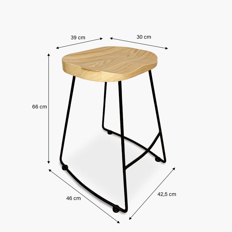 Taburete Medio 66 Madera City Natural-3