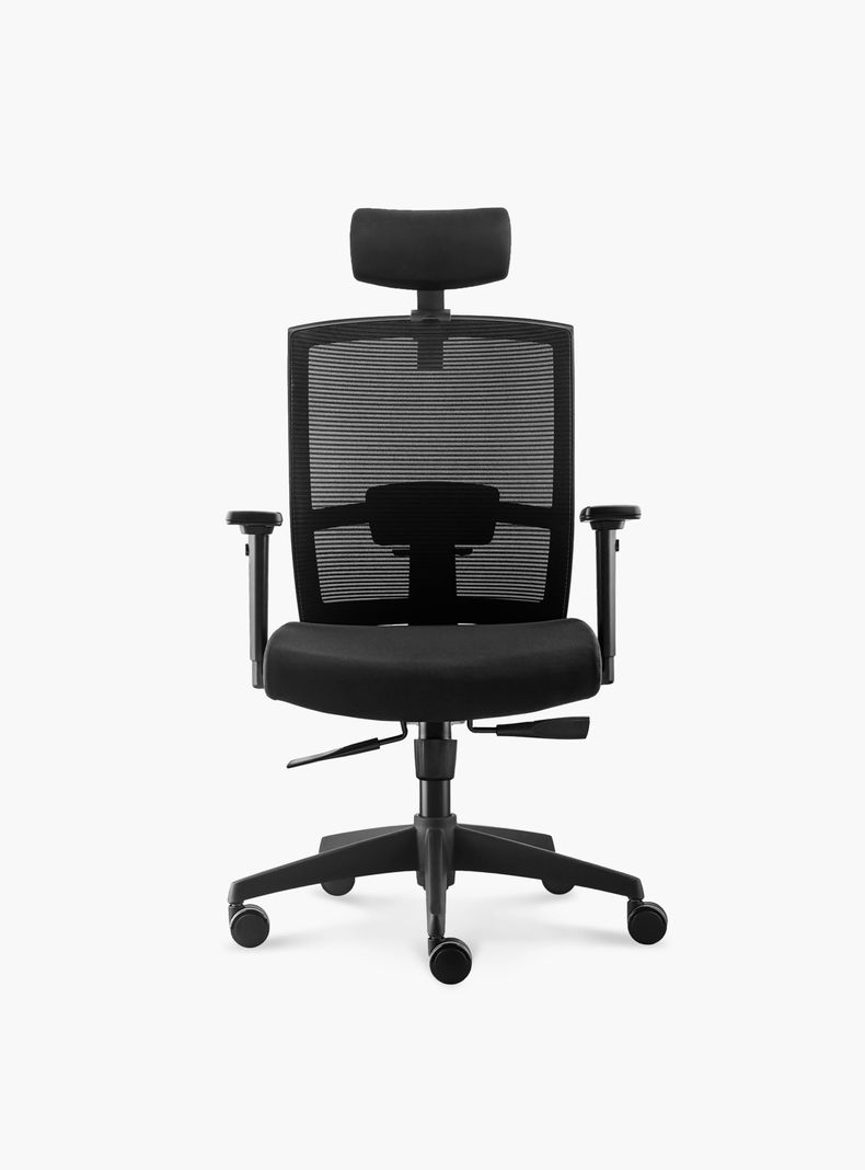 Silla Oficina Taylor Syncro Negro con cabecero-0