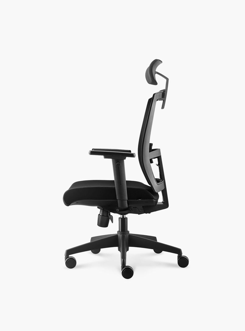 Silla Oficina Taylor Syncro Negro con cabecero-2
