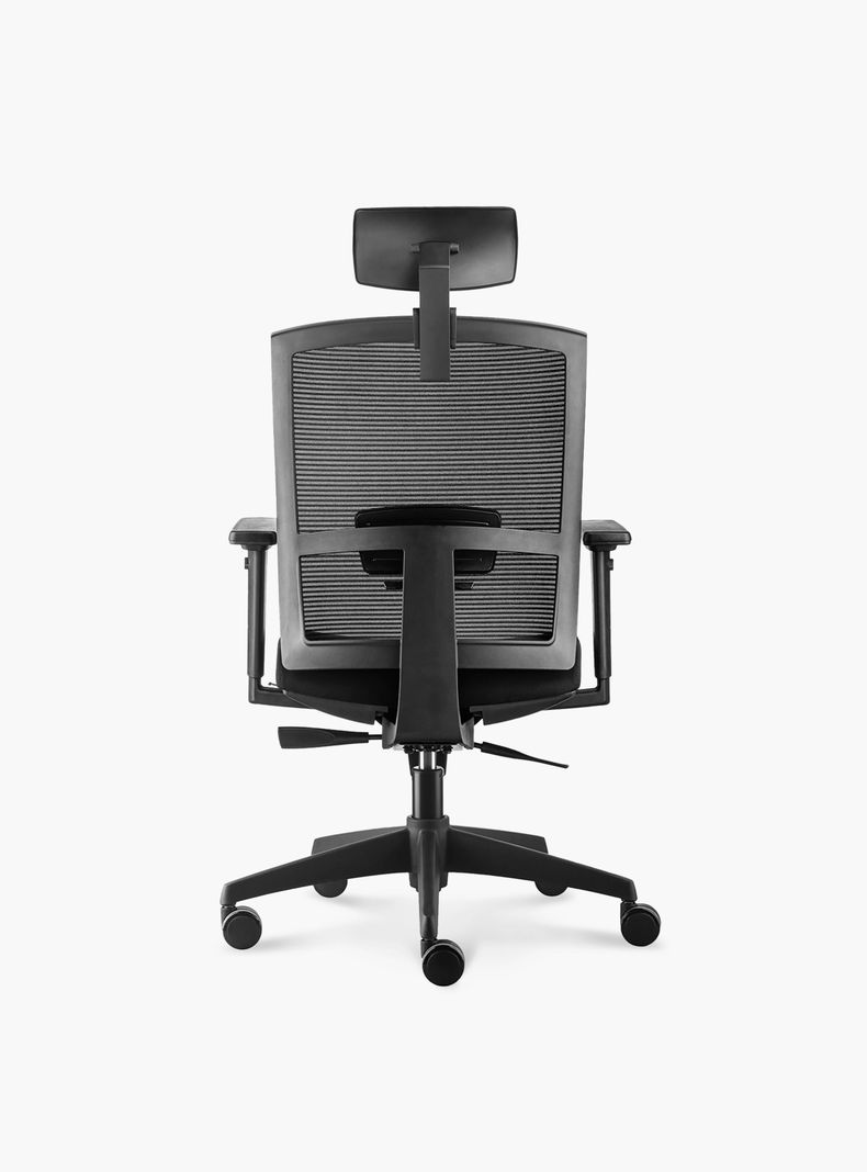 Silla Oficina Taylor Syncro Negro con cabecero-3