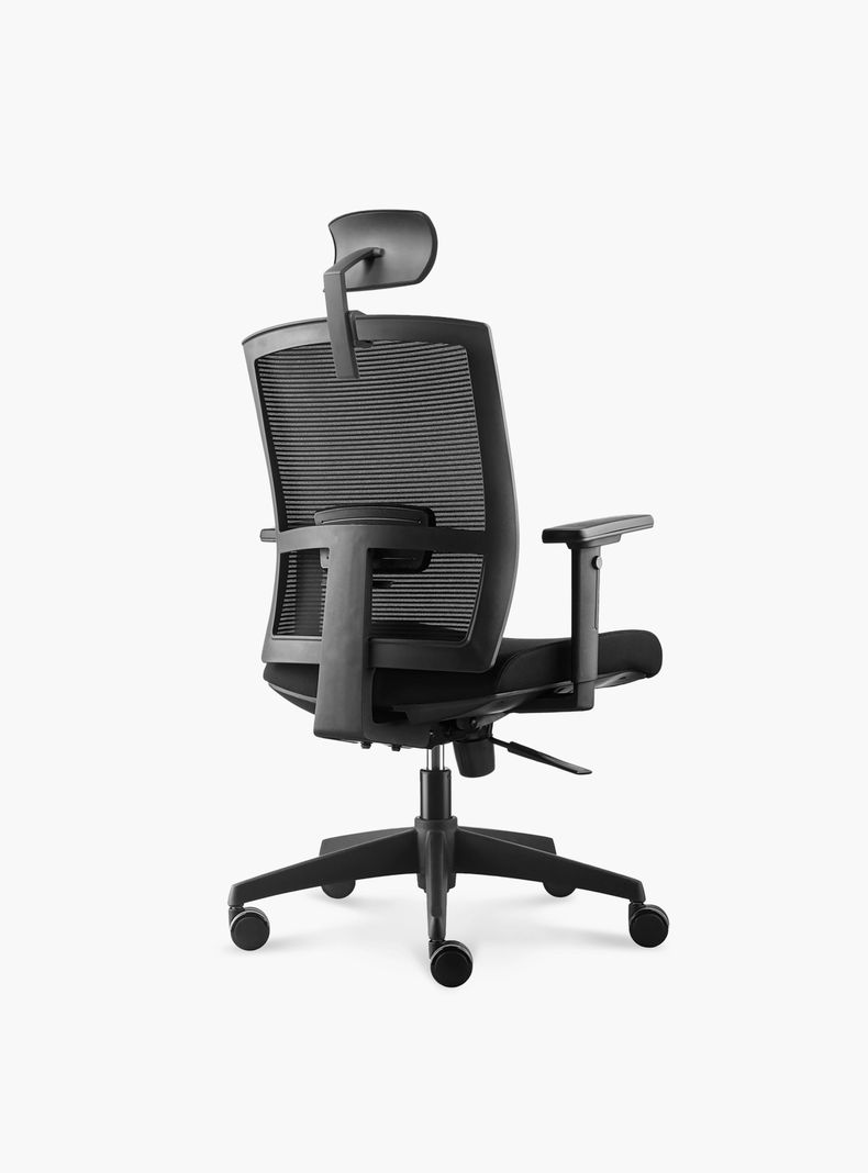 Silla Oficina Taylor Syncro Negro con cabecero-4
