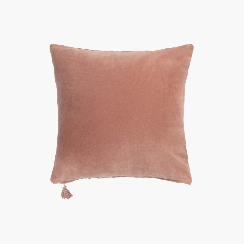 Funda Cojin Velur 45x45 Rosa Envejecido-0
