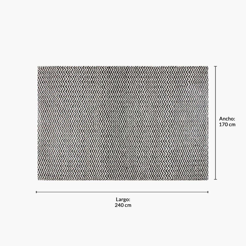 Alfombra Exterior Myrtos 170x240 Bco/Negro-6