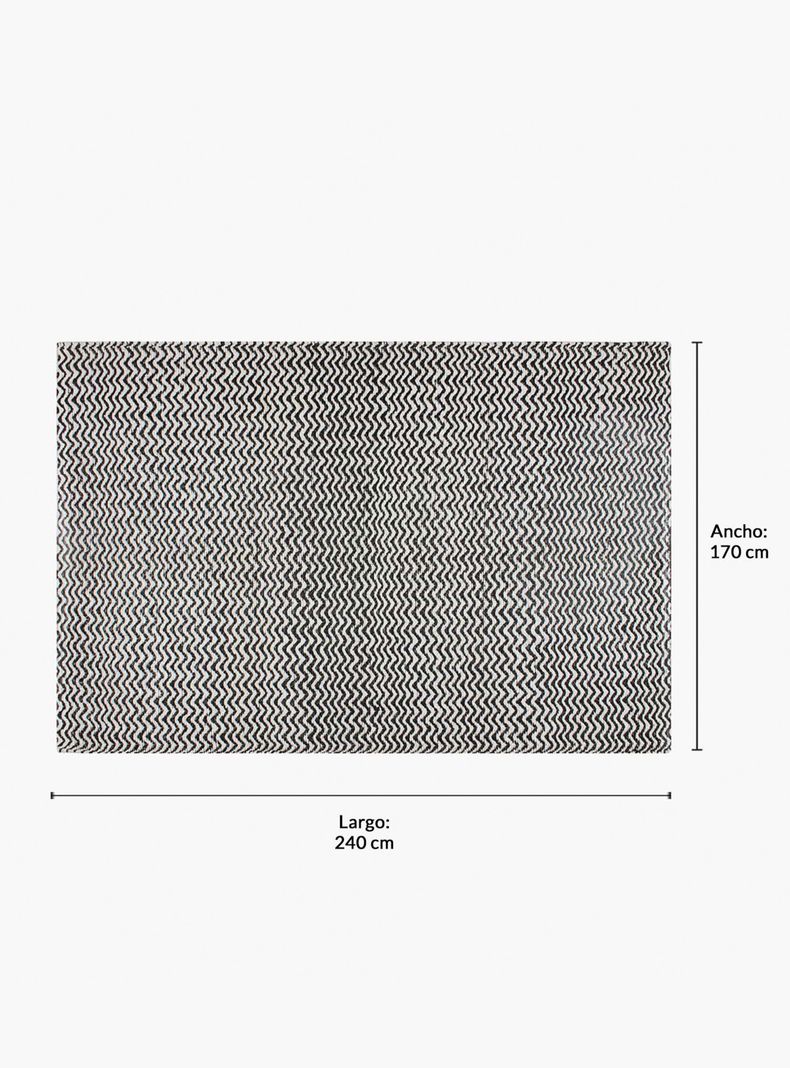 Alfombra Exterior Myrtos 170x240 Bco/Negro-8