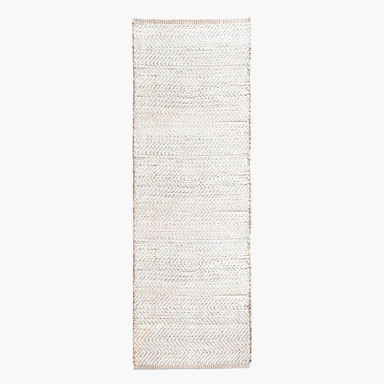 Alfombra Pasillo Algodon/Canamo Chebbi Crudo Beige