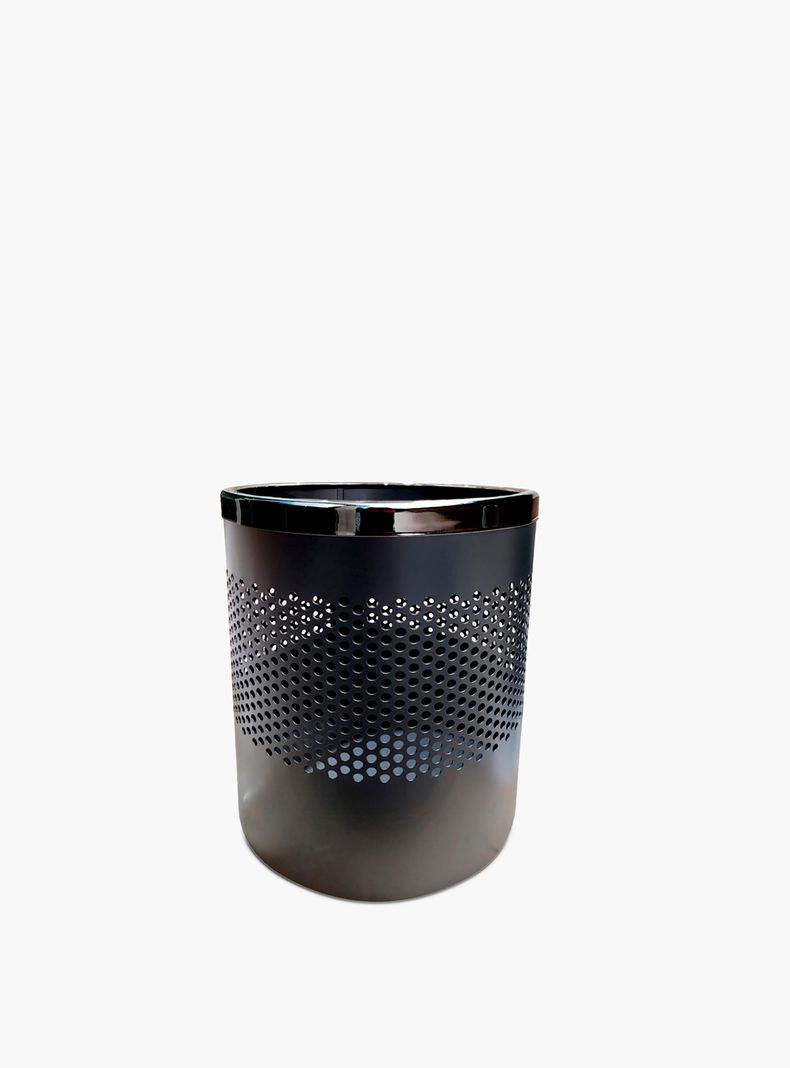 Basurero Metalico Negro
