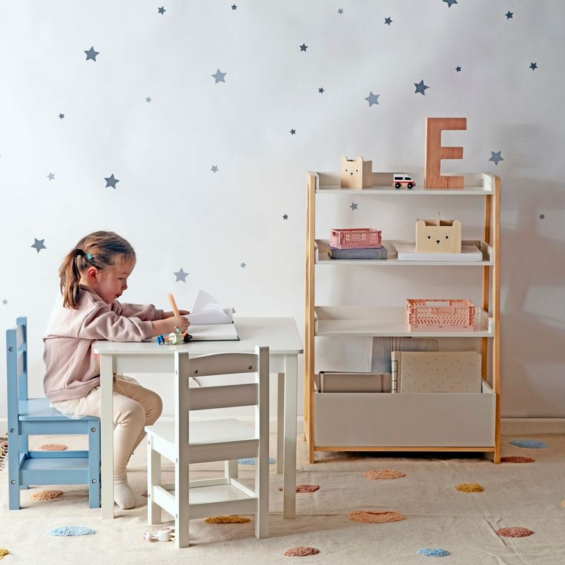 Pack Kids 1 Mesa 2 sillas Olivia Blanco-1