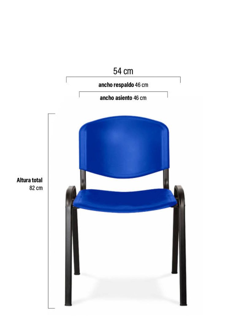 Silla Visita ISO PP Azul-2