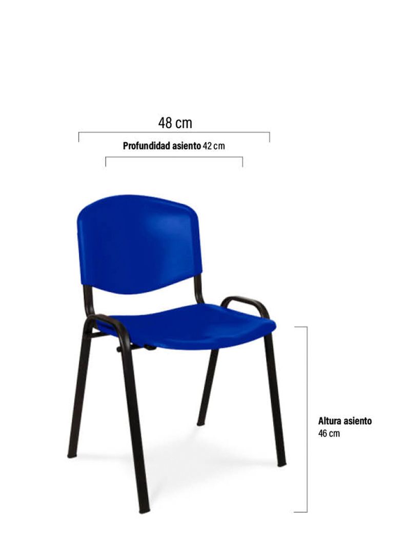 Silla Visita ISO PP Azul-3
