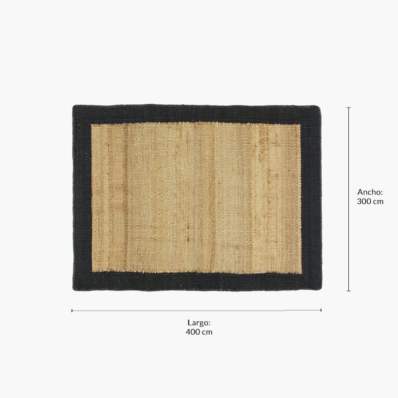 Alfombra Yute Nubia 300x400 Negro-7