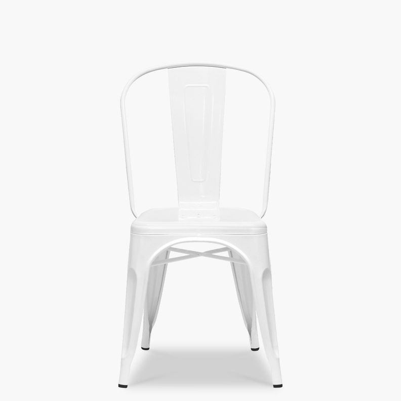 Pack 4 Sillas Tolix Asiento Metal Blanco-1
