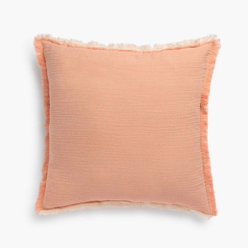 Funda Cojín Algodón Layer 45x45 Salmón