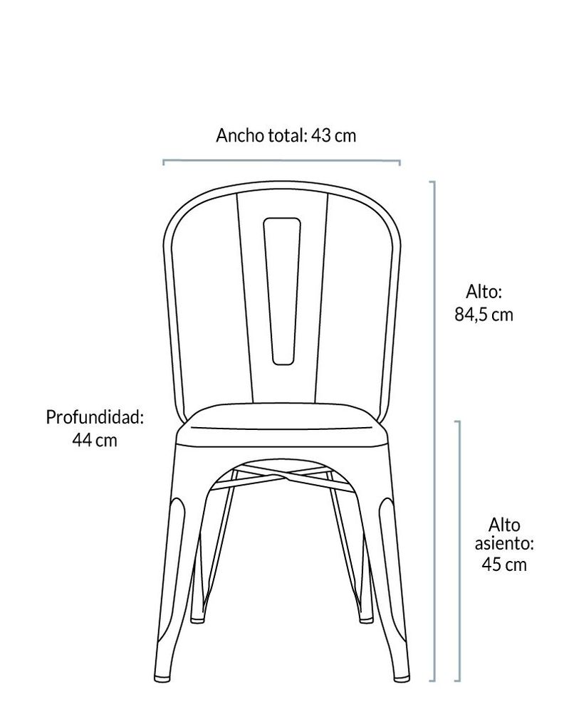 Silla Tolix Réplica Negro-1