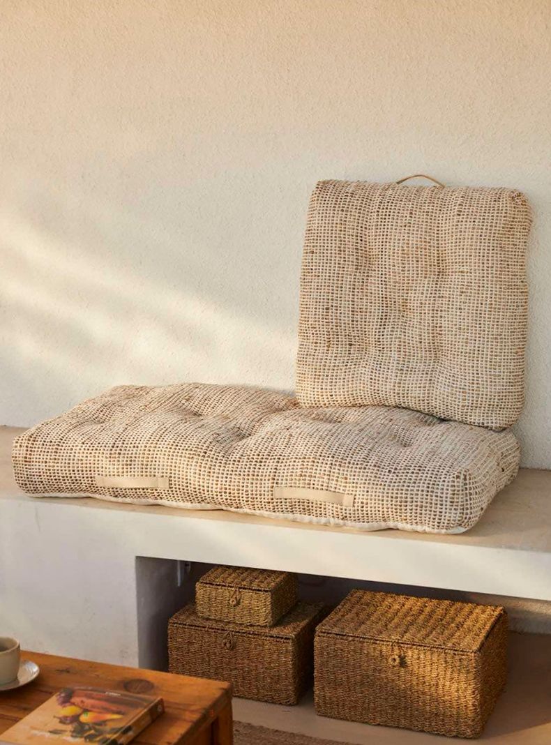 Cojín de Suelo West Blanco 60x60x13-3