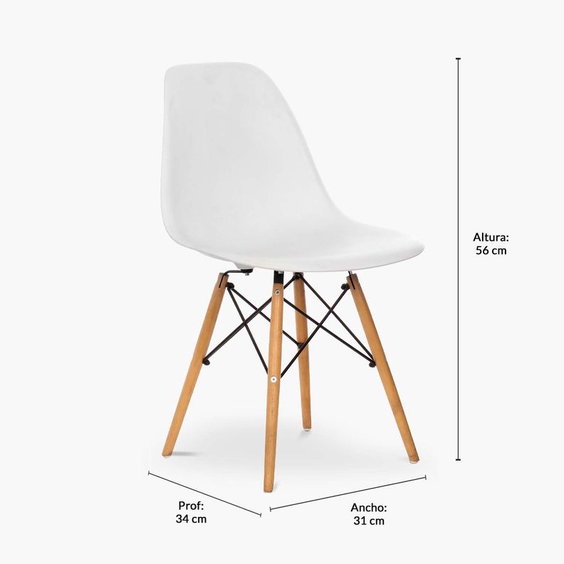 Silla Kids Eames DSW Blanco (Réplica)-9