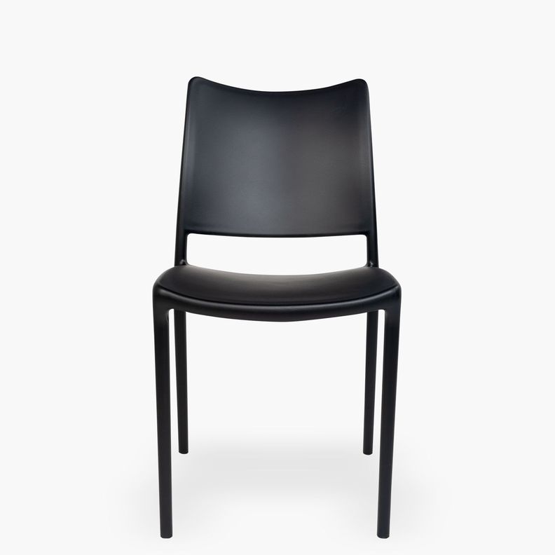 Silla plastico para exterior Todi Negro-0