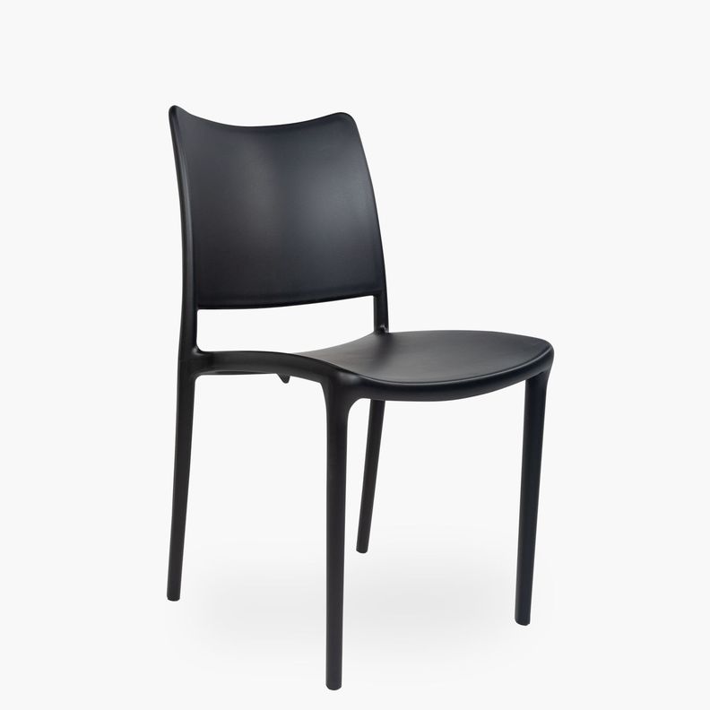 Silla plastico para exterior Todi Negro-1