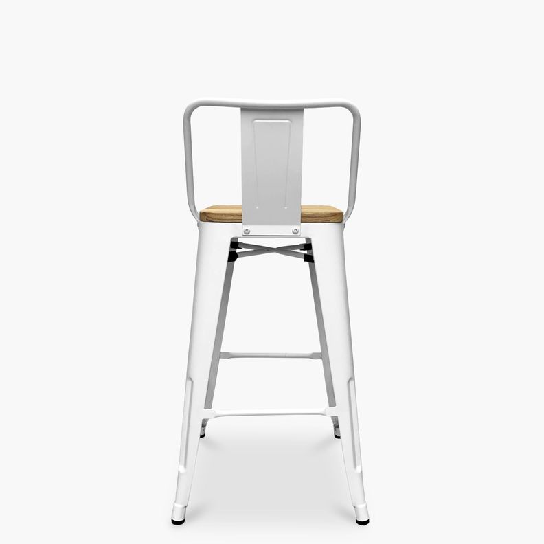 Pack 4 Tolix Taburetes c/resp 66 Madera Blanco-3