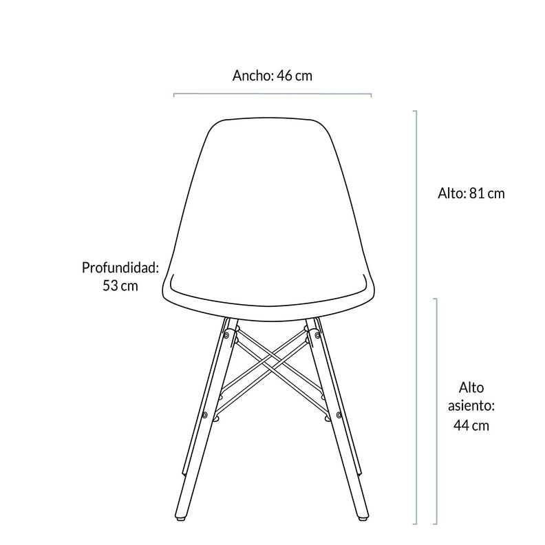 Silla DSW Réplica Eames Petroleo-5