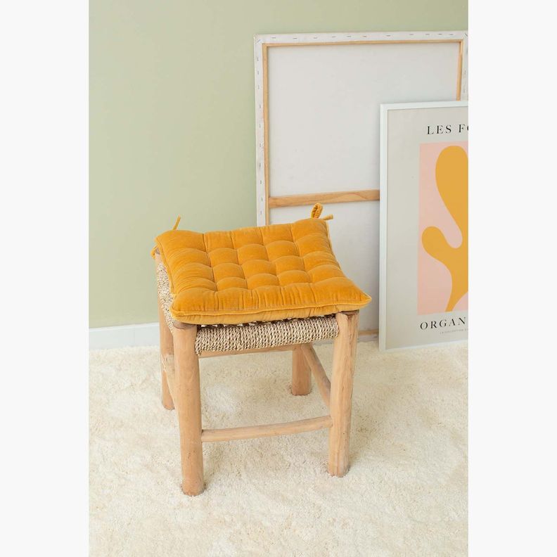 Cojin de silla Velur Mostaza-1