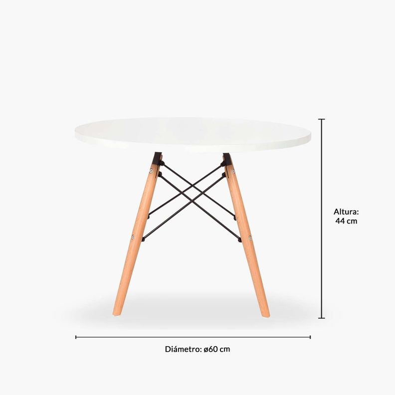 Pack Kids 1 Mesa 2 Sillas DSW Celeste-3