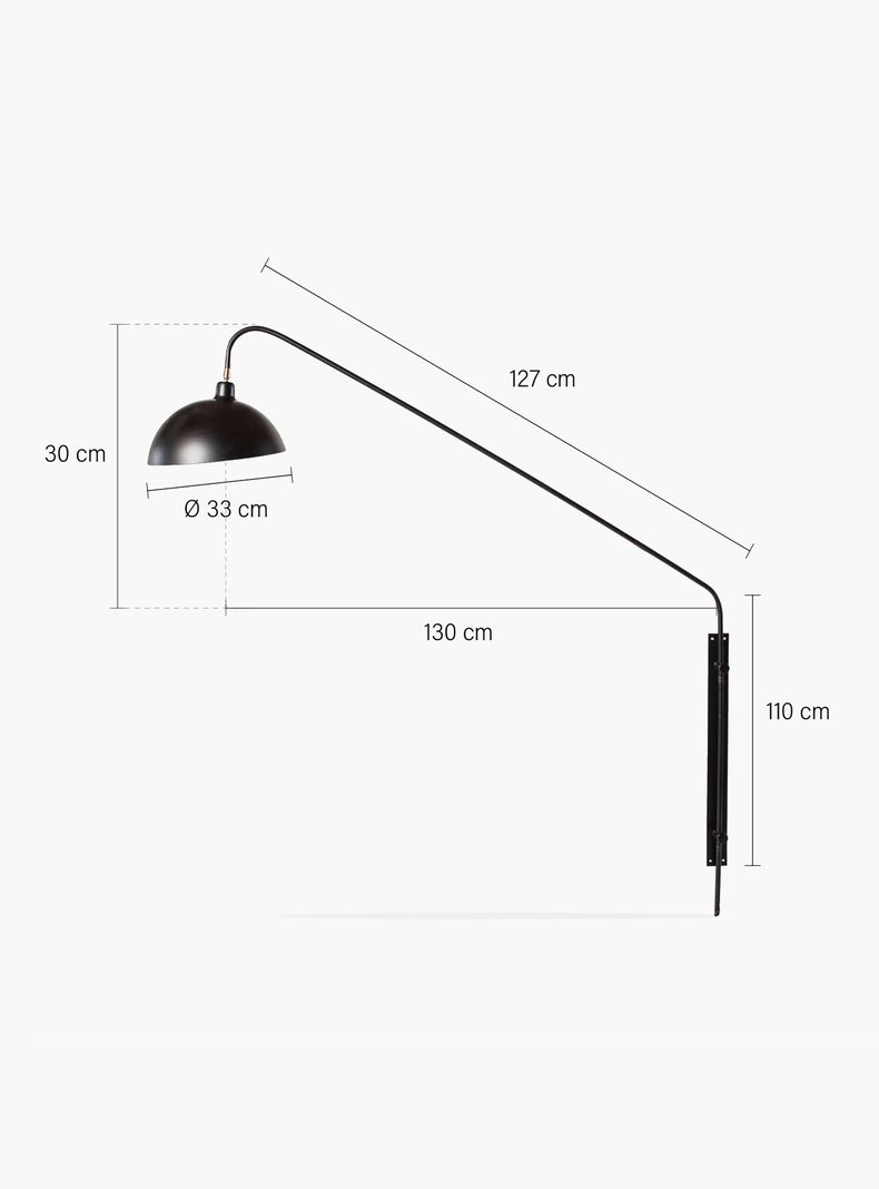 Lámpara de Pared Bihar Negro-5