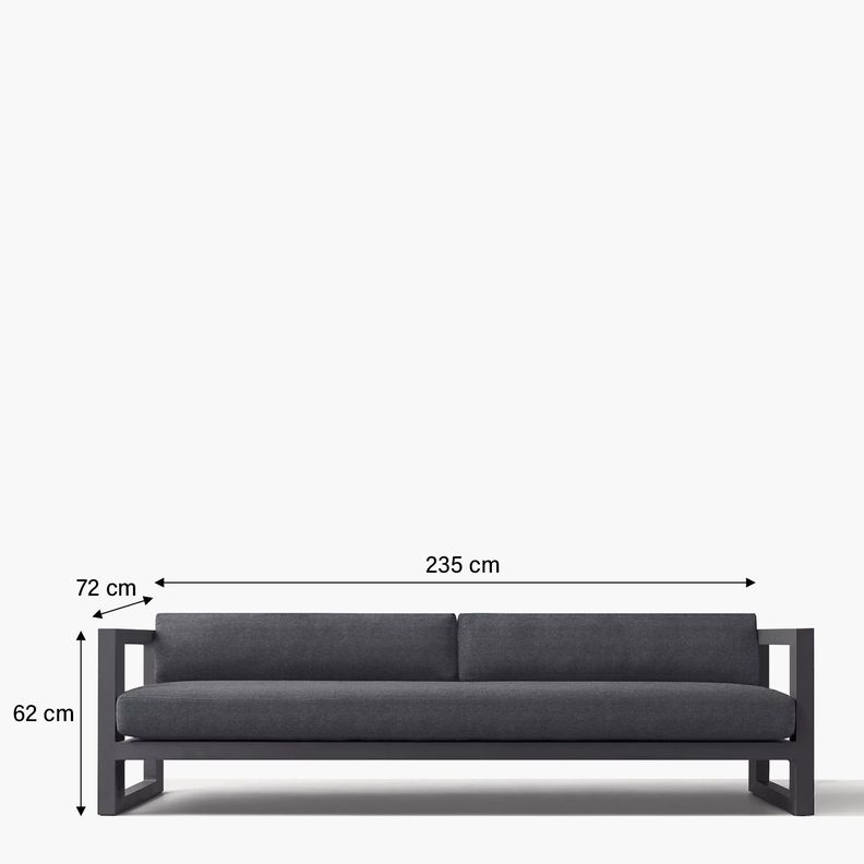 Sofa 3C Terraza Montego LT Gris Oscuro-2