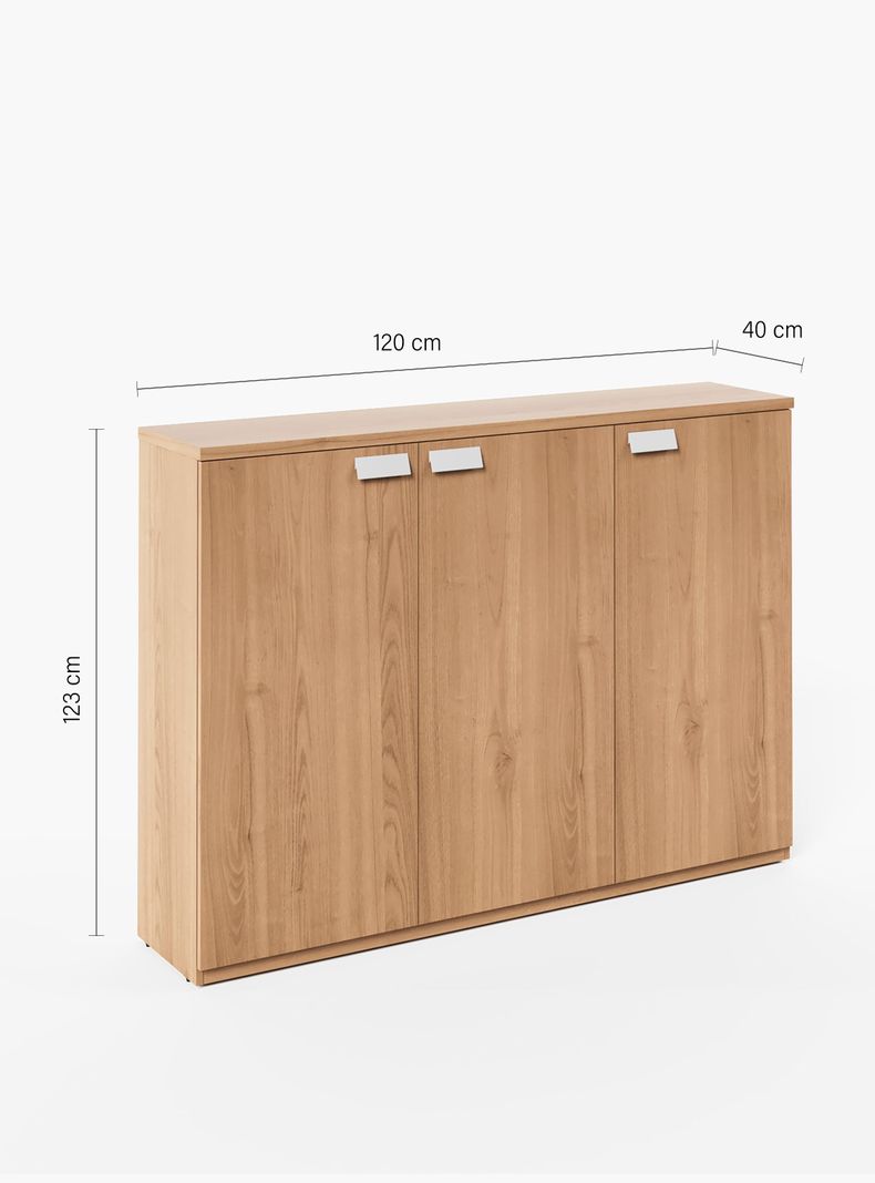 Gabinete Oficina Medio Space 3 puertas 120 Natura-2