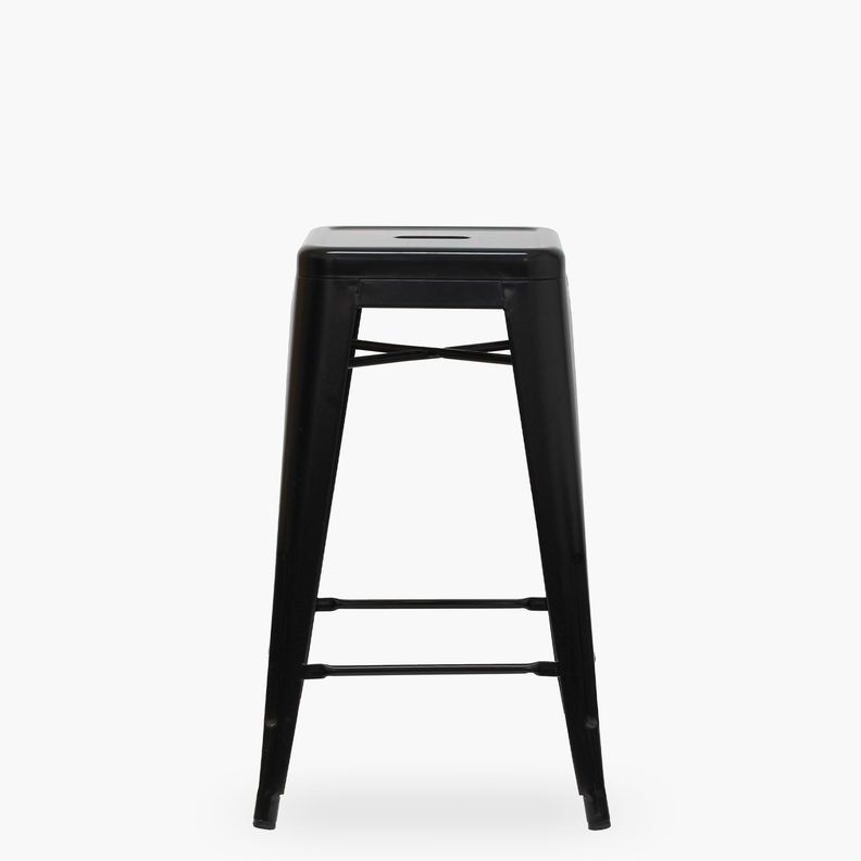 Pack 4 Tolix Taburetes 67 Metal Negro-1