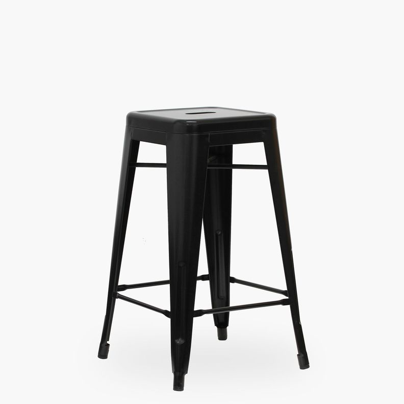 Pack 4 Tolix Taburetes 67 Metal Negro-2