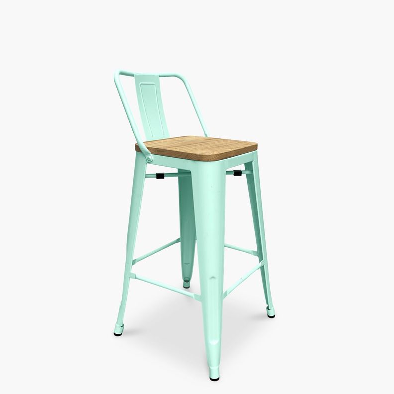 Taburete medio 66 Tolix madera c/ resp Menta-2