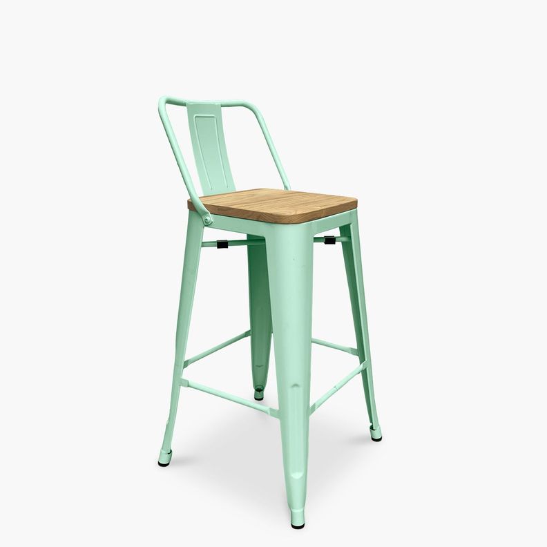 Taburete medio 66 Tolix madera c/ resp Menta-3