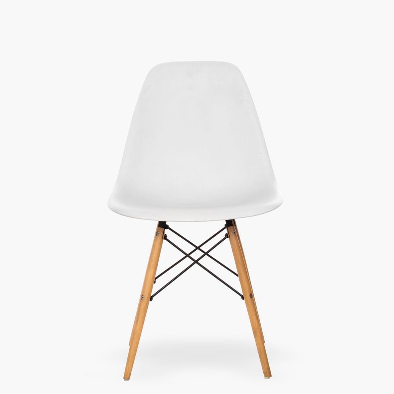 Pack 4 Sillas Comedor Eames DSW Blanco-1