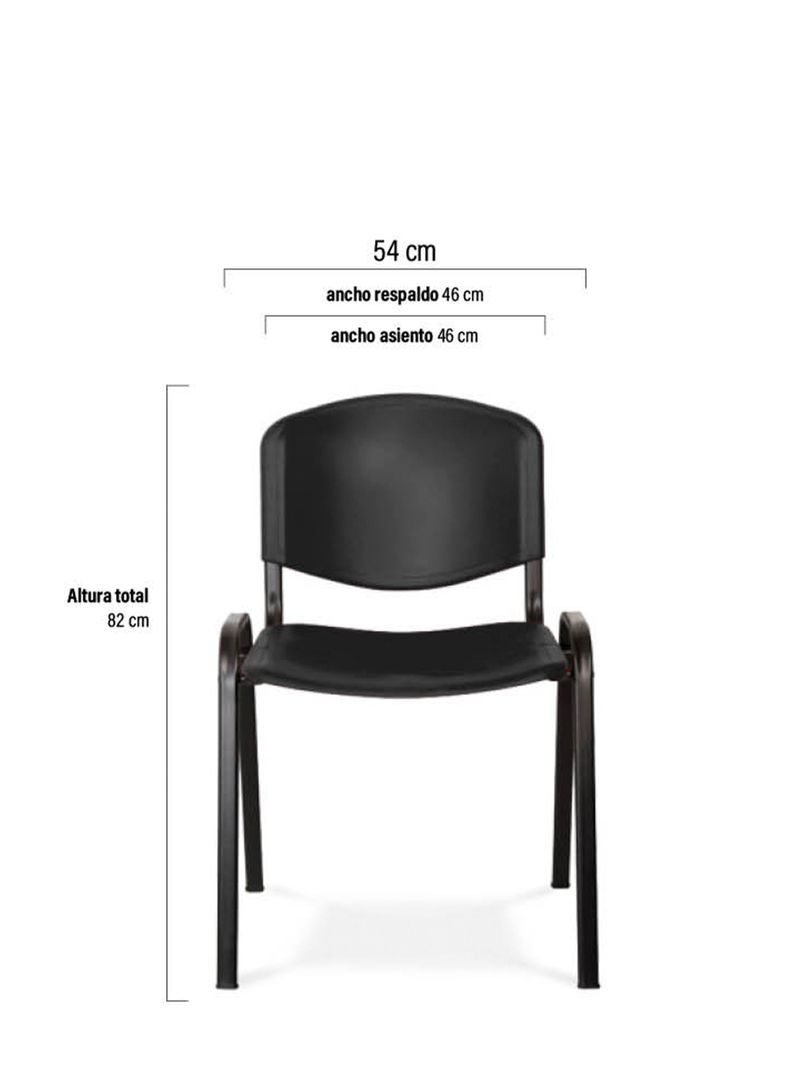 Silla Visita ISO PP Negro-2