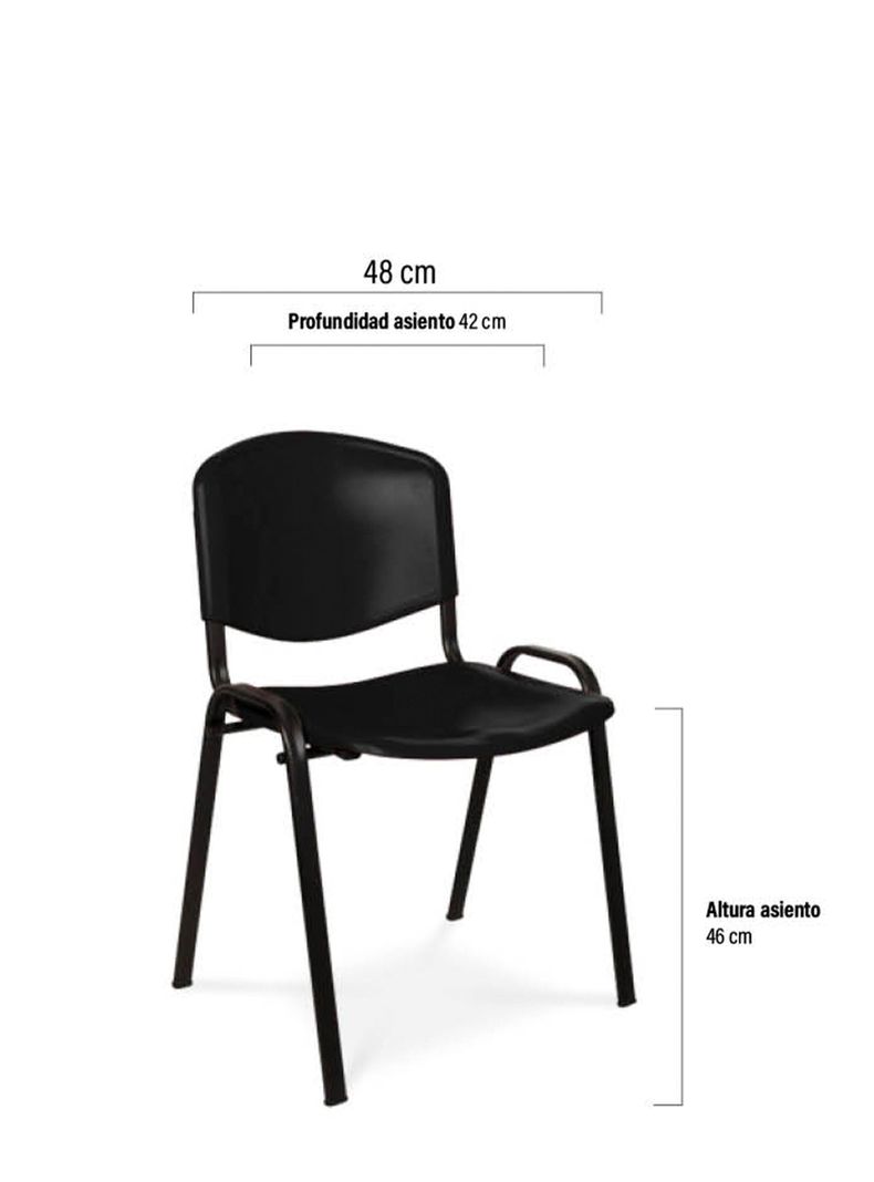 Silla Visita ISO PP Negro-3