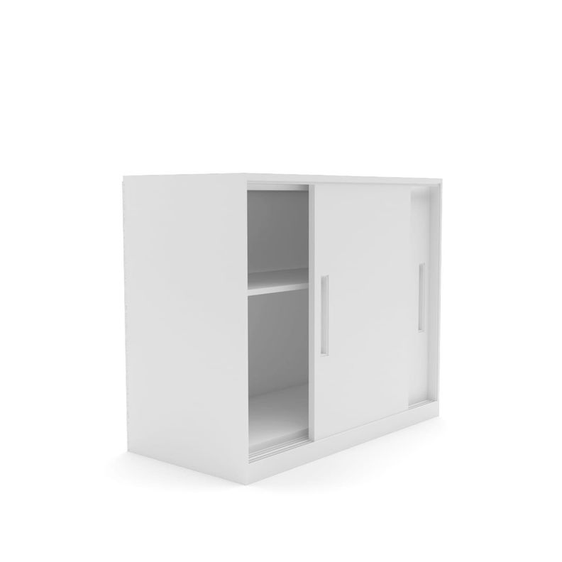 Gabinete Oficina Medio Metálico Con puertas Blanco-2