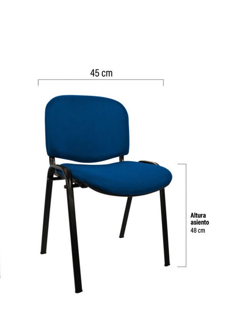 Silla Visita ISO Tapiz Azul-2